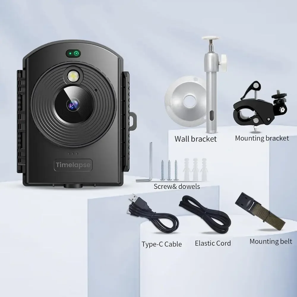 Time Lapse Camera - Infrared Positioning & LED 1080P AVI Video 180 Days Shooting